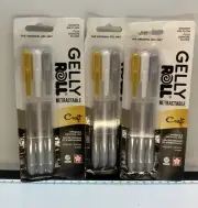 Sakura Gelly Roll Retractable Medium Point Pens 3/Pkg-Craft 9 Pens Total!