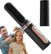 Straightening Brush | Straightening Heated Brush Hair Straightener - USB Rechargeable Fast Heating Curling Iron Comb Styling Tools for Women Girls All Types Volumizing