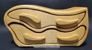 Keepsake Jewelry Box Maple & Oak Solid Wood - Handmade Curvy Design