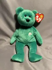 TY Original Beanie Baby ERIN The Bear. Born March 17, 1997 With Rare Tag Errors!