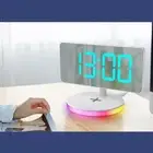 Digital Alarm Clock 6 Levels Brightness Mirror Desk Clock For Bedroom