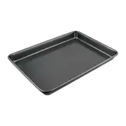 Bakemaster Carbon Steel 33x24cm Rectangle Baking/Slice Pan Tray Oven Mould Grey