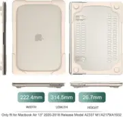 Air 13 inch Case 2021 2020 2019 2018 Release A2337 M1 A2179 A1932 w for MacBook
