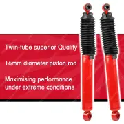 2x Rear KYB SKORCHED 4'S Shocks for Mitsubishi Challenger PB PC Pajero Sport QE