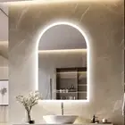 LED Vanity Bathroom Mirror with Backlit Smart Dimmable Clock Temperature Display