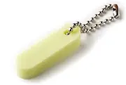 WAKUWAKU Glow Keychain Key Ring Glow in the Dark for Camping Outdoor emergency No Batteries Soft silicone, Yellow