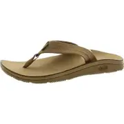 Chaco Womens Classic Leather Flip Solid Flip-Flops BHFO 7561