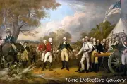 Surrender of General Burgoyne - American Revolution Art Print
