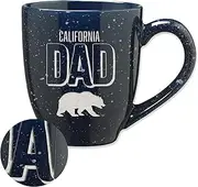 Rico Industries NCAA Cal Berkeley Golden Bears Dad Alternate 16 oz Team Color Laser Engraved Speckled Ceramic Coffee Mug