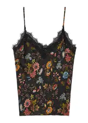 Veronica Beard Ciarlo Floral-print Silk-blend Satin Camisole top - Black - 8 (UK12 / M) 8 (UK12 / M)