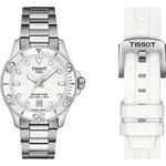 TISSOT 天梭 SEASTAR 1000 海洋之星300米潛水女錶 中性錶 贈白色矽膠帶-36MM T1202101101100