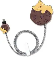 Charger Protector Compatible with iPhone 20W, 3D Cookie Bear Cartoon Design, Charger Cover Cable Protector Cover Wire Protective Case for iPhone 16 15 14 13 12 11 Pro Max