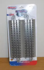 WILLIAMS BACHMANN 00280 E-Z TRACK 10" STRAIGHT 4 PER CARD O GAUGE TRAIN LAYOUT