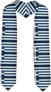[SKKNT] Greek Flag Print Graduation Shawl Stole For Academic Commencements Honor Sash Congratulations Gift