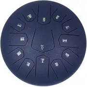 Steel Tongue Drum 13 Notes 12 Inches D Key Zen Drum with Bag, Music Book and Mal