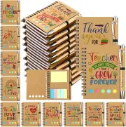 24 Sets Teacher Appreciation Gifts from Students, Teacher Spiral Notebooks Kraft