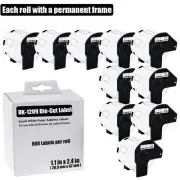 10Rolls 28.9mmx62mm DK-1209 Small Address 800 Labels for Brother QL Printer