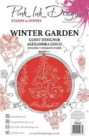 Pink Ink Designs Stamp Set Winter Garden A5 Alexandra Ghicu Holiday Christmas