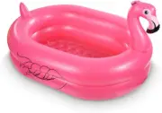 HIWENA Kiddie Pool, Inflatable Pool, Flamingo Swimming Pool with Inflatable S...