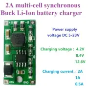 2 Cell 1A DC 10V-23V to 8.4V Li-Ion Lipo Charger for 7.4V 18650 Lithium battery