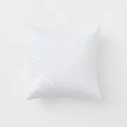 Sheridan Meria Square Cushion in White/Snow Cotton/Polyester