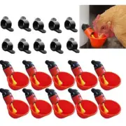 10* Poultry Drinking Cups Feed Auto-Bird Coops Chicken Fowl-Drinker Water