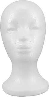 BAZEITFLOW Blank Mannequin Head Display Stand for Hats Wigs Scarves Durable Head for Styling Versatile Use Realistic Design for DIY Professional Display