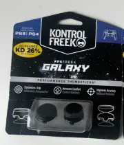 Kontrol Freek PS4 PS5 Controller High Performance Grips Galaxy Black 2pc NEW