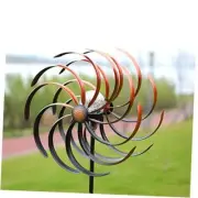 Solar Wind Spinner Improved 360 Degrees Swivel Warm White LED Willow Leaves