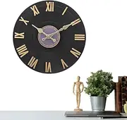 Large Outdoor Clock - Decorative Round Clock with Roman Numeral | Outdoor Wall Clock Rainproof for Living Room Bedroom Kitchen Classroom Outdoor