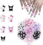 70 PCS Kawaii Nail Charms Slime Charms 3D Nail Art Charms Flatback Resin Charms, for Nail Art Decorations Supplies