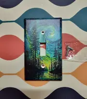 Unique Nighttime Tree Design Light Switch Cover Plate For Home Decor