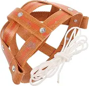 Angoily Muzzle for Horse Breathable Face Mask Brown Horse Mask Muzzling Cattle Mouth Covering Safety Gear