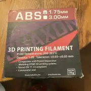ABS 3D Printing Filament 1.75mm Black 2.2Lb