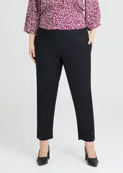 [Taking Shape] Taking Shape Tapered Work Pant Size 16 in Black, Cotton - Plus Size Women's Bottoms Black