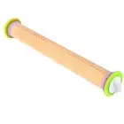 Adjustable Wood Rolling Pin with Removable Rings,Dough Roller,for Baking1099