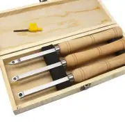 Mini Carbide Cutter Wood Turning Tools Set 3pcs with Steel Handle Lathe Chisels