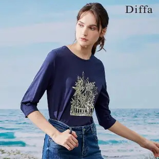 【Diffa】DIFFERENCE燙箔上衣-女