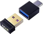 USB Jiggler & Mover With ON/Off Touch Switch, 3 Working Modes, Simulate Movement to Prevent Computer Entering Sleep. 100% Undetectable, Plug-and-Play, With Type-C Adapter