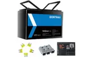 Gentrax 12V 100Ah Lithium Battery + VoltX 12V Control Box 3pin 50A Anderson Plug + 1*5PC 20A Fuse