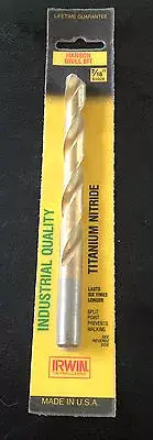 HANSON DRILL BIT 7/16" Titanium Nitride Coated IRWIN 63928 INDUSTRIAL QUALITY