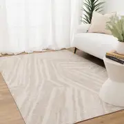 Brand Ventures Toscana Geo Lines Beige Cream Rug