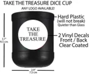 TAKE THE TREASURE DICE CUP - CUSTOM DICE CUP - MEXICAN DICE GAME AKA TOMA TODO