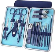 CVBFDB 18 Pcs/Set Nail Pedicure Tools Portable Travel Kit Nail Cutter Nail Kit Professional Set Makeup Tools