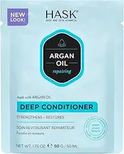 HASK Argan Oil Repairing Deep Conditioner Treatment for all hair types, colour safe, gluten-free, sulfate-free, paraben-free - 1 50mL Packette
