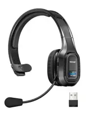 Bluetooth Trucker Headset With Microphone Noise Canceling Wireless On Ear Headph