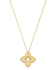 Roberto Coin 18K Yellow Gold Petite Venetian Princess Diamond Pendant Necklace, 17