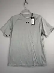 Under Armour Men’s Shirt Medium Gray Short Sleeve Locker Heatgear Athletic 2788