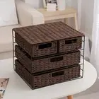 Paper Storage Box Drawer Type Soft Large Capacity for Table Office Cabinet