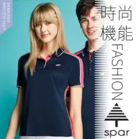 在飛比找momo購物網優惠-【SPAR】女款 吸濕排汗彈性短袖POLO衫.休閒衫.排汗上